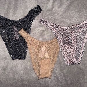 Victoria's Secret Lace Brazilian Panties Lot of 3